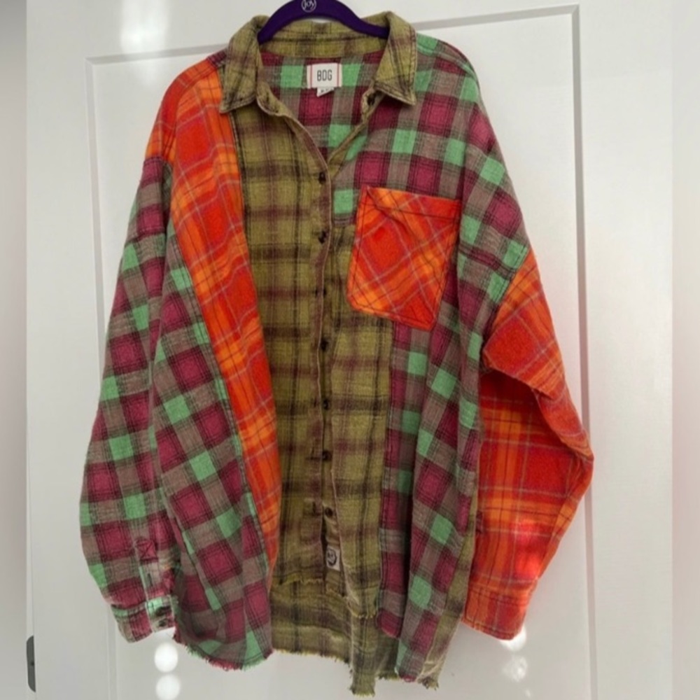 UO BDG Robbie flannel button down shirt - Picture 3 of 5